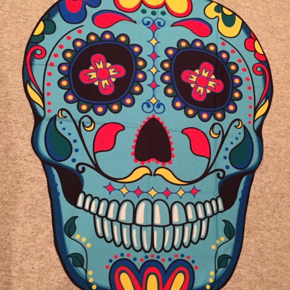 Skull 5’ tapestry- beach cover up- beach blanket